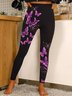 Lässig Schmetterling Lang Leggings