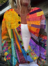 Damen Gestrickt Ethnisch Langarm Bequem Retro Strickjacke