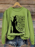 Lässig Rundhals Halloween Sweatshirt