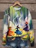 Lässig Rundhals Halloween Sweatshirt