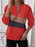 Lässig Rundhals Geometrisch Sweatshirt