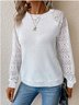 Retro Geometrisch Rundhals Langarm T-Shirt