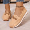 Retro Unifarben Slip On Flach Slip On