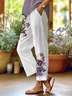 Damen Geblümt Lang Hose Lässig Frühling/Herbst Hose