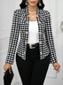 Damen Frühling/Herbst Oberbekleidung Lässig Geometrisch Langarm Stehkragen Jacke