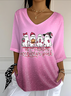 Retro Halloween Rundhals Langarm T-Shirt