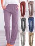Damen Unifarben Lang Hose Lässig Frühling/Herbst Hose
