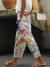 Damen Geblümt Lang Hose Lässig Frühling/Herbst Hose