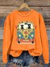 Retro Rundhals Tier Sweatshirt