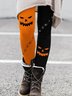 Damen Halloween Retro Alle Jahreszeiten Lang Leggings