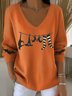 Damen Baumwolle Halloween Langarm Bequem Lässig Pullover