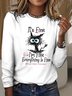 Retro Tier Rundhals Langarm T-Shirt