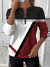 Retro Rundhals Geometrisch Sweatshirt