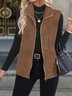 Damen Herbst und Winter Fashion Lässig Einfach Ärmellos Vielseitig Tanktop Jacke