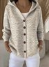 Damen Baumwolle Geblümt Langarm Bequem Lässig Strickjacke