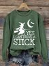 Retro Rundhals Halloween Sweatshirt