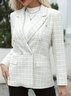 Damen Geometrisch Frühling/Herbst Oberbekleidung Lässig Langarm Schalkragen Regelmäßig Blazer