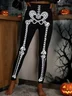 Damen Halloween Retro Alle Jahreszeiten Lang Leggings