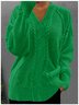 Damen Baumwolle Unifarben Langarm Bequem Lässig Pullover