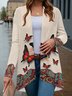 Damen Frühling/Herbst Oberbekleidung Retro Schmetterling Langarm V-Ausschnitt Jacke
