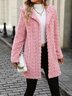 Damen Frühling/Herbst Oberbekleidung Lässig Unifarben Langarm Kapuze Jacke