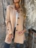 Damen Frühling/Herbst Oberbekleidung Lässig Unifarben Langarm Schalkragen Jacke