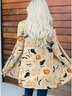 Damen Frühling/Herbst Oberbekleidung Retro Halloween Langarm V-Ausschnitt Jacke