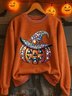 Retro Rundhals Halloween (Kürbis) Sweatshirt