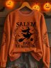 Retro Rundhals Halloween Sweatshirt