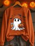 Retro Rundhals Halloween Sweatshirt