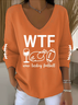 Damen Baumwolle Textbriefe Langarm Bequem Lässig Pullover