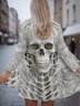 Damen Frühling/Herbst Oberbekleidung Retro Halloween Langarm V-Ausschnitt Jacke