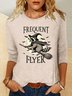 Retro Tier Rundhals Langarm T-Shirt
