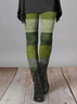 Damen Gestreift Lässig Alle Jahreszeiten Print Lang Leggings