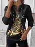 Retro Rundhals Weihnachten Sweatshirt