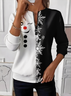 Damen Nachahmung Kaschmir Weihnachten Langarm Bequem Retro Pullover