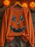 Retro Rundhals Halloween Sweatshirt