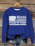 Lässig Rundhals Textbriefe Sweatshirt