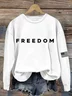 Lässig Rundhals Textbriefe Sweatshirt