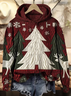 Lässig Kapuze Weihnachten Sweatshirt