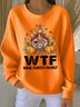 Lässig Rundhals Truthahn Sweatshirt