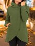 Damen Frühling/Herbst Oberbekleidung Lässig Unifarben Langarm Kapuze Jacke