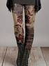 Damen Geblümt Lässig Alle Jahreszeiten Print Lang Leggings