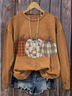 Lässig Rundhals Halloween (Kürbis) Sweatshirt Print