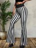 Damen Gestreift Lang Hose Lässig Frühling/Herbst Hose