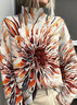 Damen Abstrakt Langarm Bequem Retro Print Pullover