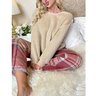 Damen Geometrisch Zweiteiliges Set Täglich Langarm Lässig Frühling/Herbst Bluse mit Hose Matching Set