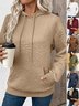 Lässig Kapuze Geblümt Sweatshirt Jacquard
