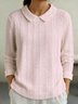 Damen Baumwolle Geometrisch Langarm Bequem Lässig Pullover