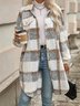 Damen Frühling/Herbst Oberbekleidung Lässig Geometrisch Langarm Schalkragen Jacke